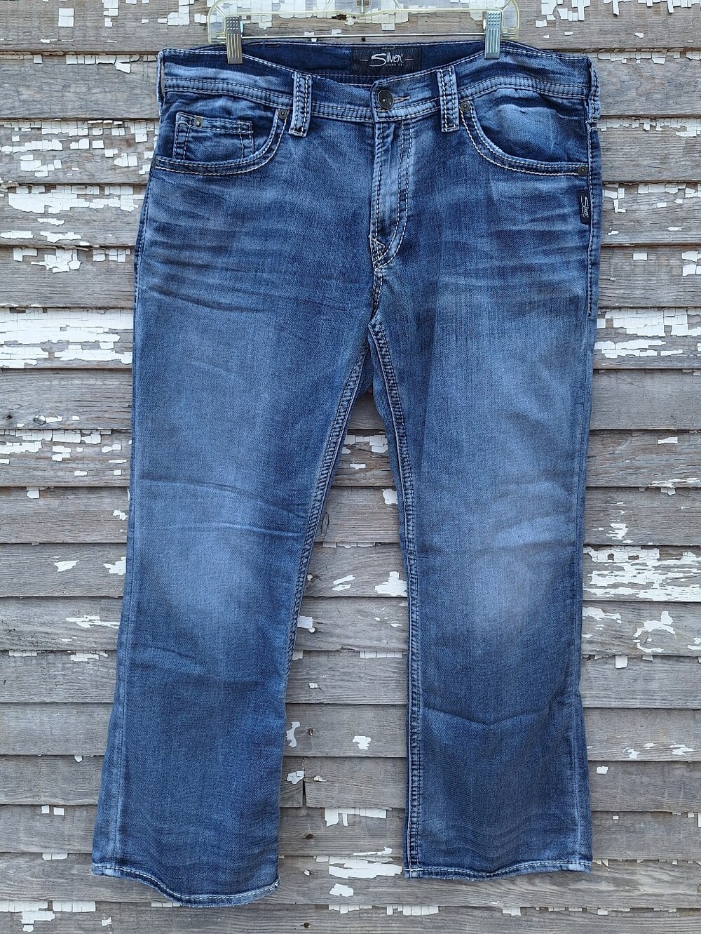 Silver Jeans Men’s Zac Straight Jeans in Medium Blue Size 36 X 32